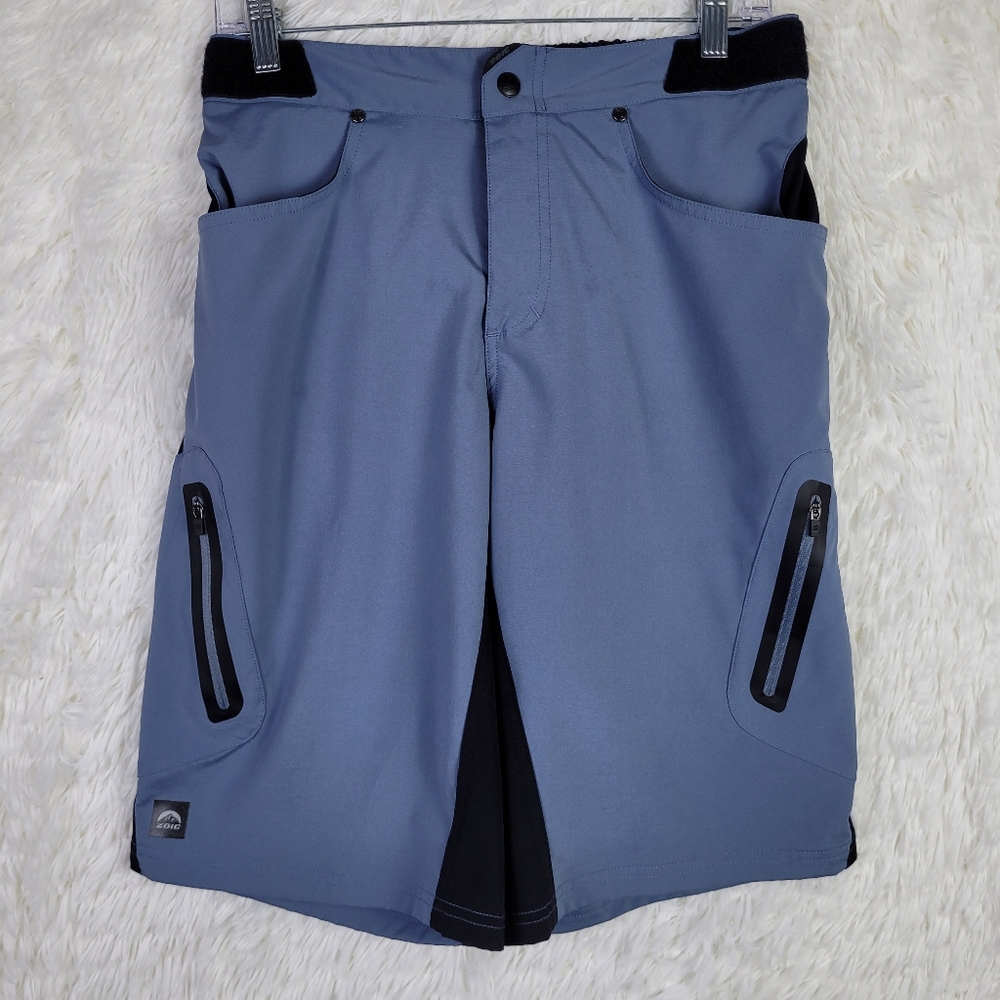 Med Zoic Mens‎ Blue Ether 12" Bike Shorts (No Liner)